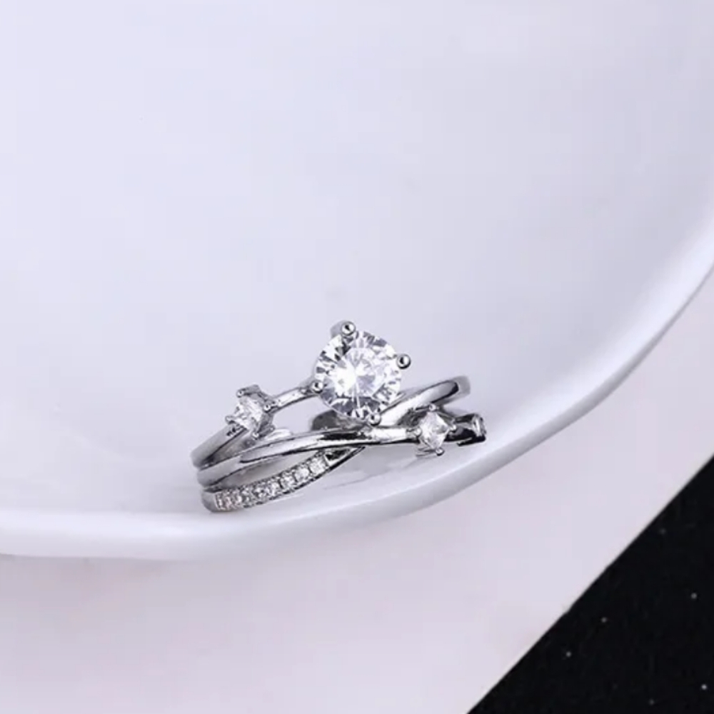 cosmic heart zircon ring